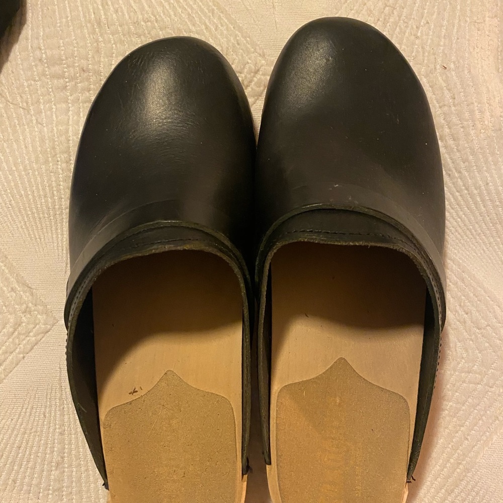 SANDGRENS Authentic Swedish Wooden Black Clogs 42